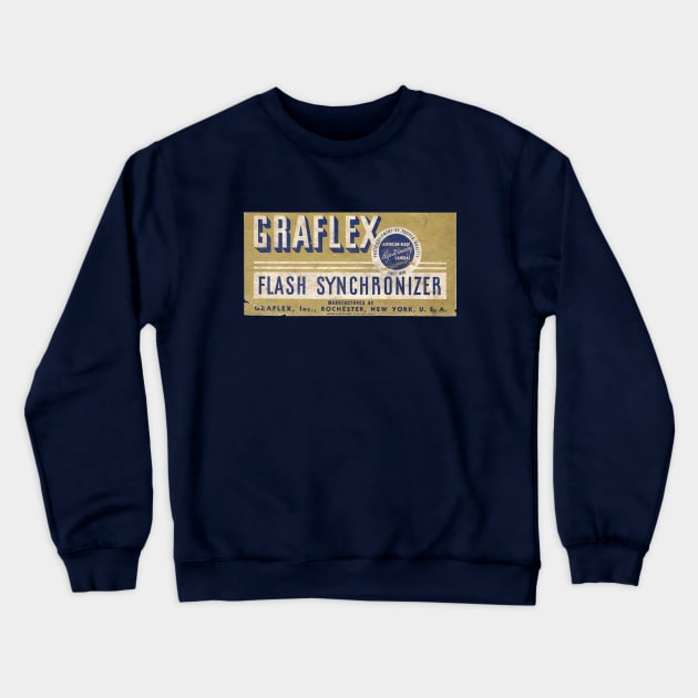 Vintage Graflex Sticker Crewneck Sweatshirt by DarkLyte
